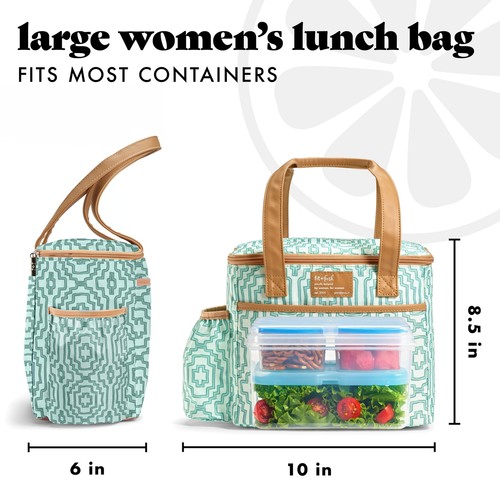 Lunch Bag for Women, Lunch Cooler Tote, Reusable Insulated Lunch Bag - Picture 5 of 16