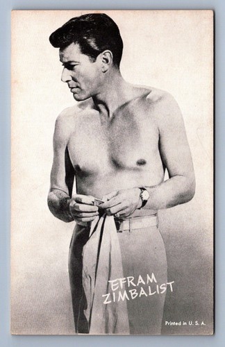 Postcard Vtg Penny Arcade Photo Card Celebrity Efram Zimbalist