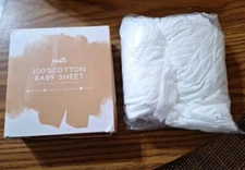 BILOBAN 2 White Fitted Bassinet Sheets For Baby  100% Cotton  Organic ULTRA SOFT