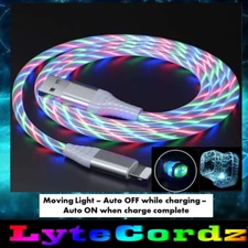LED Light Up Charging Charger Cable USB Data Cord iPhone Android Type C Phone