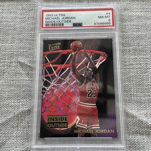 1993-94 Fleer Ultra Basketball Inside Outside Complete Insert Set Jordan PSA 8 - Picture 2 of 4