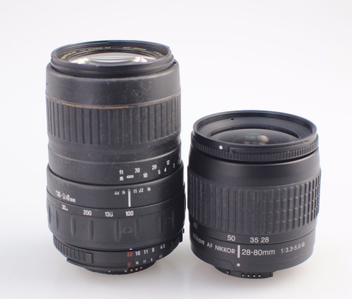 NIKON N75 35mm SLR film camera & 28-80mm,100-300mm Zoom lens - Picture 10 of 10