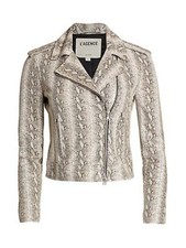 L'agence Snake Embossed Leather Motto Jacket Size Xs **brand New With Tags**