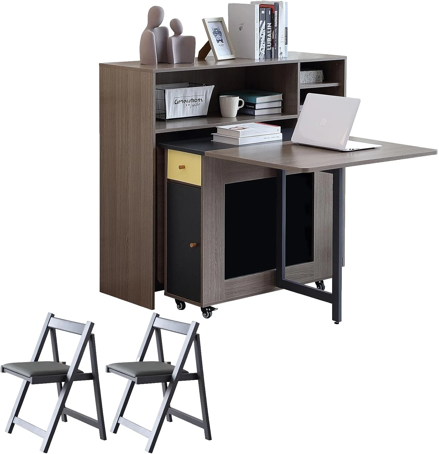 Juegos de Muebles de Comedor de Madera Maciza plegable