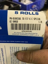 10 ROLLS Graphic Controls Recording Chart Paper Roll 01043181