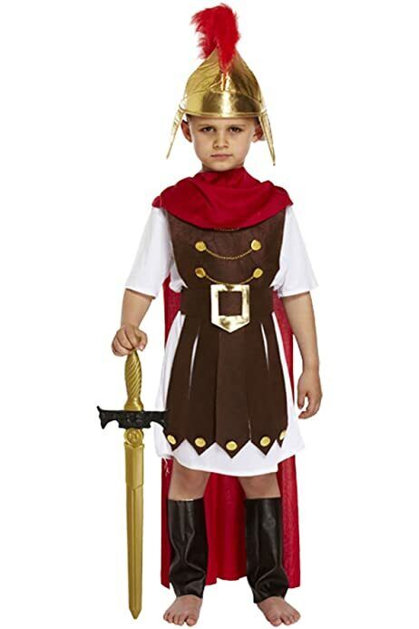 Costume Cosplay Halloween Roman General New Child Ages 7-9 see m