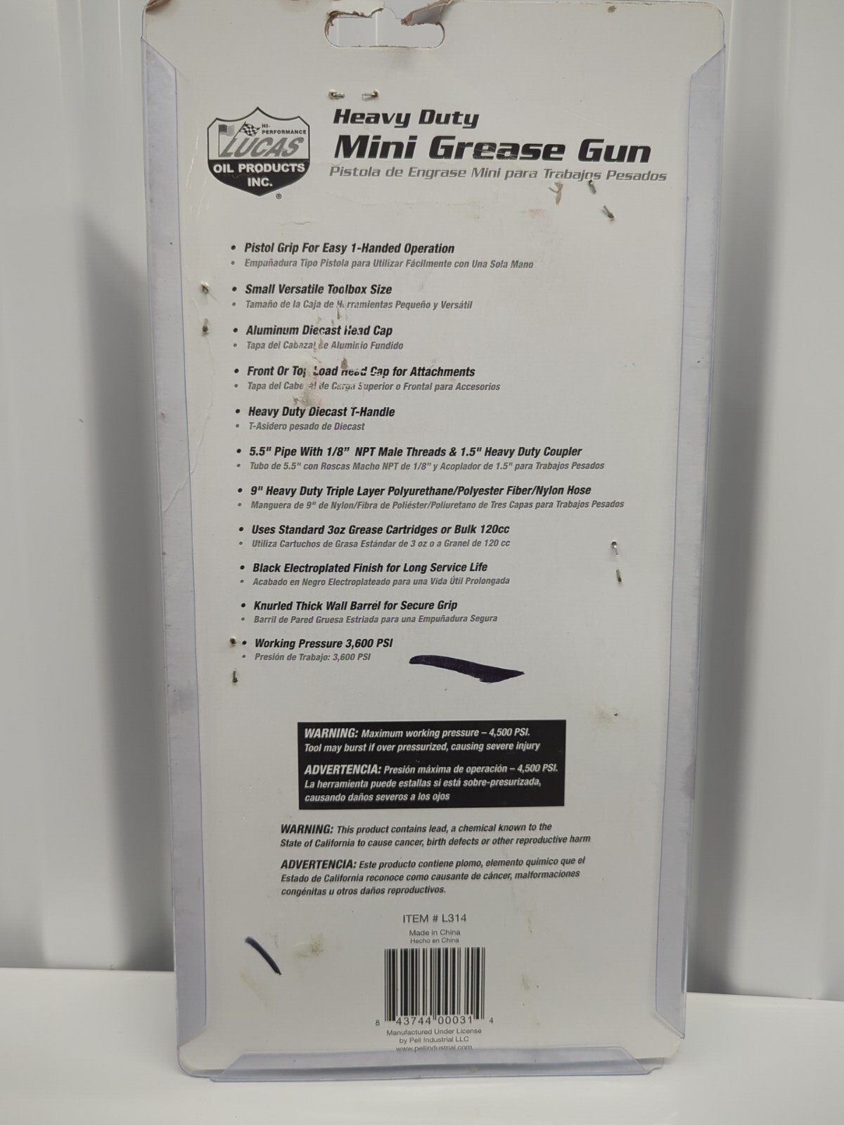 Lucas Mini Pistol Grip Grease Gun Kit eBay