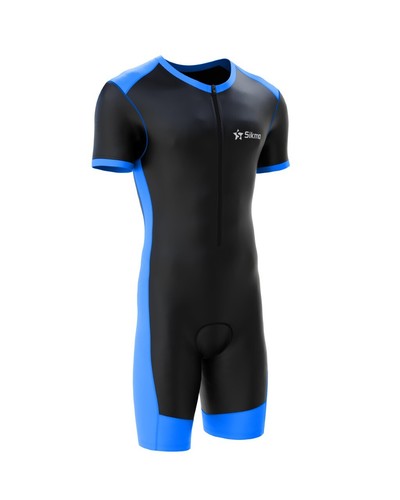 Men Triathlon Trisuit Cycling Running Swimming Jumpsuit Tri Skinsuit Foam Padded - Picture 5 of 24