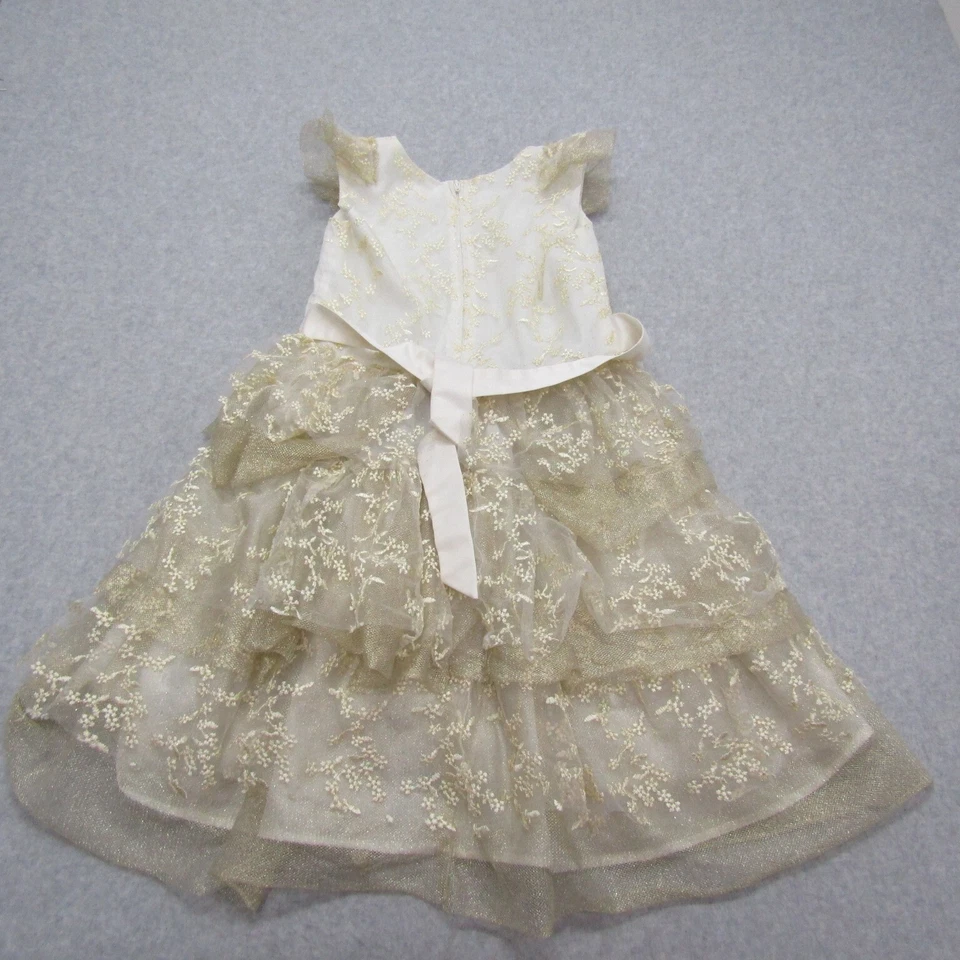 Vestido feminino Wonder Nation tamanho 10 bege camada fowy sem mangas - Imagem 3 de 4