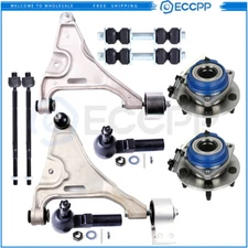 10Pcs Front Control Arm Ball Joint Tie Rod End Sway Bar For 06-11 Buick Lucerne