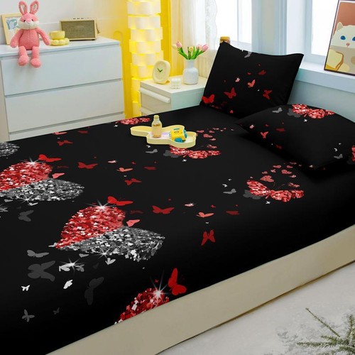 Colcha Algodón Corazón Amor Multicolor Moderna Sólida Lavable a Máquina Romántica - Imagen 14 de 33