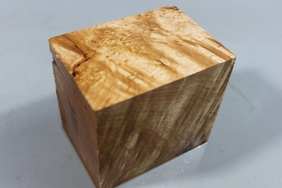Ripple Maple Wood Bottle Stopper Turning Blank 3.55/"x3.15/"x2.5/" 5311