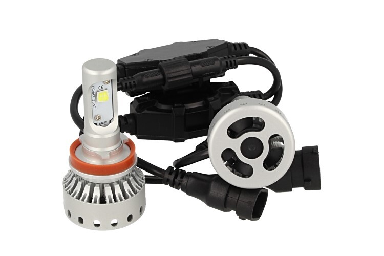 Kit Full Led Canbus H8 H11 H9 40W 5000 Lumens Con Ventilatore 12V 24V 2 Cree XHP