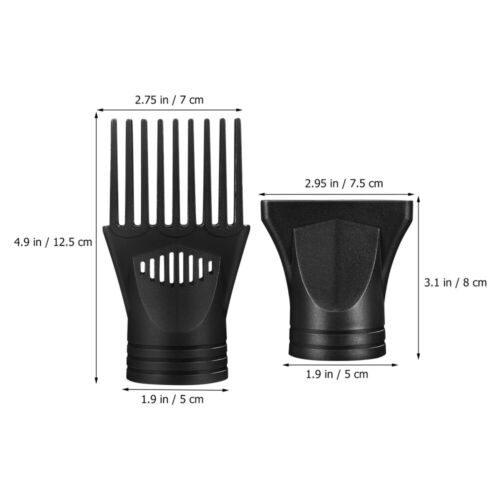 2 Pcs Hair Dryer Comb Bird Attachment Styling Tool Nozzle Travel Blow - Picture 10 of 11