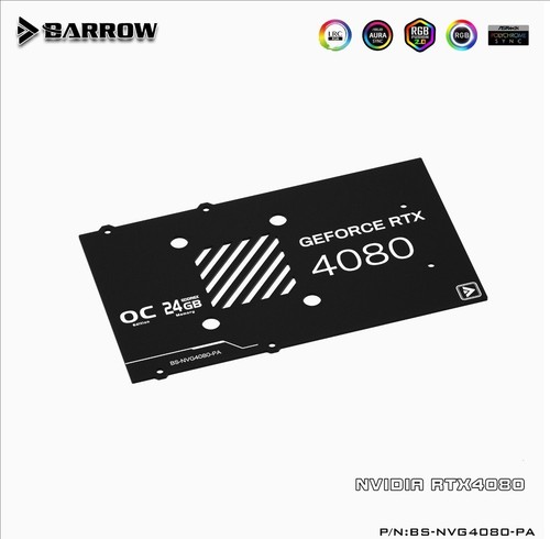 Barrow Nvdia RTX4080S 16G Founders Edition VGA GPU Water cooling Block 5v ARGB - Afbeelding 2 van 14