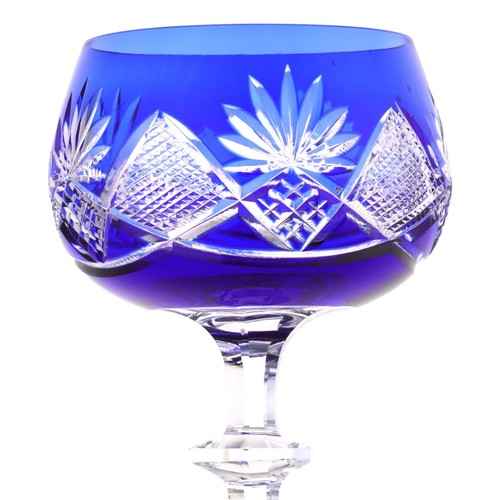 Cristal VAL St LAMBERT - Corte BERNCASTEL - Gafas de corvejón de colores - Juego de 6 - Imagen 4 de 6