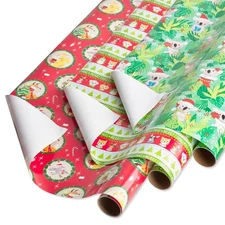 Christmas Wrapping Paper Rolls for Kids, Forest Friends, Festive Friends, Koa...