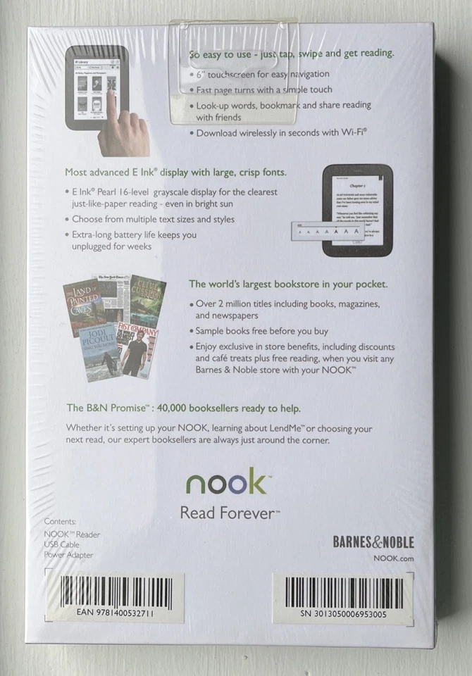 Barnes & Noble Nook Simple Touch 2GB, Wi-Fi, 6in eBook Reader  - Image 2 of 2