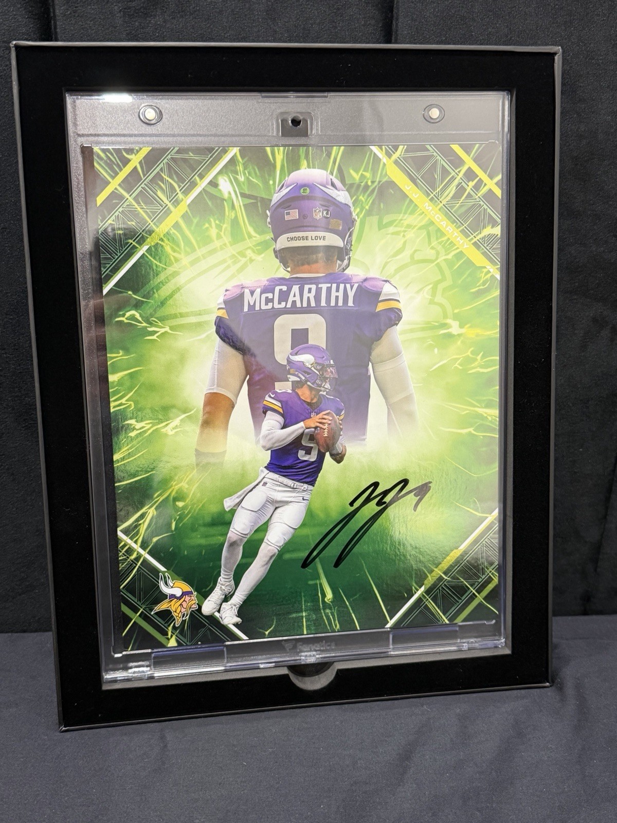 🔥 J.J. McCarthy Signed Emanate 88/99 Fanatics Auto Vikings QB 
