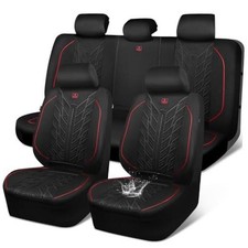 Waterproof Car Seat Covers Full Set,Neoprene Car Seat Covers 5 Black-Full