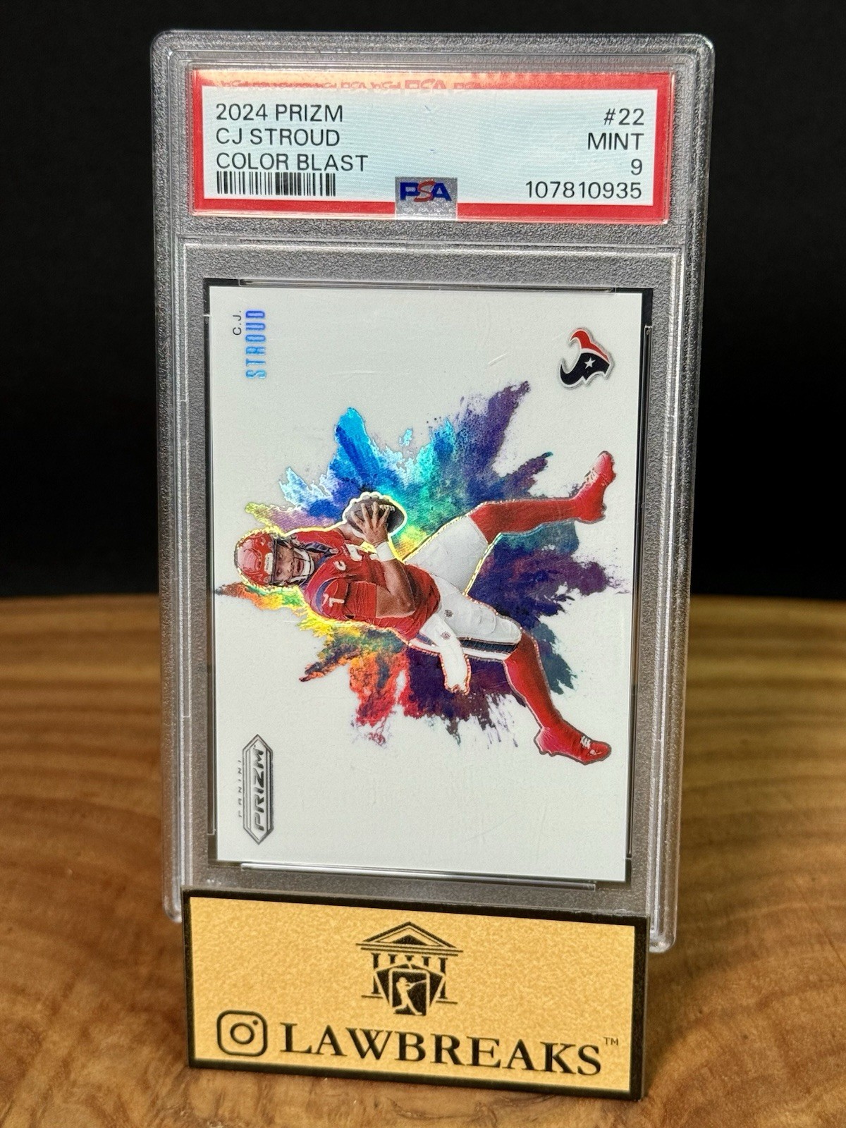 2024 PANINI PRIZM COLOR BLAST #22 - CJ STROUD - PSA 9 - LOW POP!