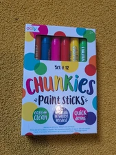 Chunkies Paints Sticks - Childrens Easy to Use, Quick Drying Paint Sticks 12