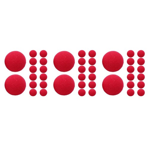 3 Count Clown Nose Sponge Work Costume Prop The Red Adult - Picture 5 of 12