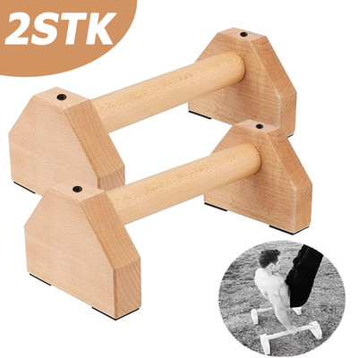 Liegestützgriffe Handstand Stütze Push-Up-Stange Calisthenics-Griffe Holz 2 Stk