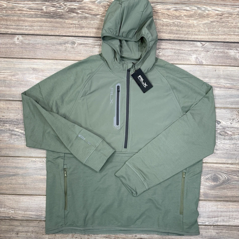 RLX Ralph Lauren Golf Full Zip Hybrid Jacket Hood Green Men's Size XL NWT $268 - Image 2 of 4
