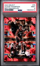 2023 PANINI SELECT RED CRACKED ICE #95 AUSAR THOMPSON ROOKIE RC PSA 9