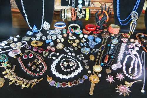 Huge Vtg Jewelry Lot Vendome Juliana Set Sterling W Germany Bakelite Weiss 130 +