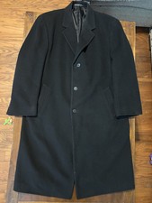 London Fog Men's Single Breasted Wool Trenchcoat 42R
