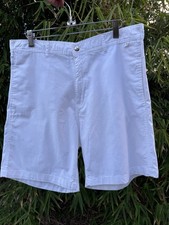 Vintage Morey Boogie Board Shorts White 100 Cotton Surf Skate 80s 90s Retro