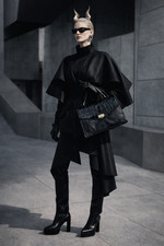 Vintage Picard Ledertasche 50er/60er Kroko Optik Schwarz Structured Handbag