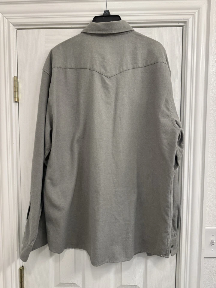 Howler Brothers Pearl Snap Flannel Shirt - XL - Gray - Western - Image 4 of 4
