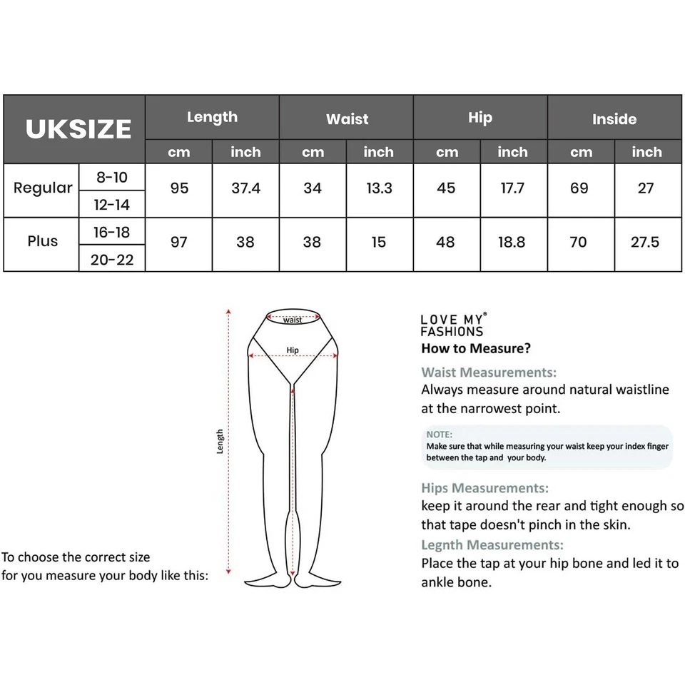 Women's Italian Comfy Ladies Stretchy Casual Pants Pocket Trouser for Running - Image 2 of 2