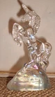 Vintage Fenton Iridescent Unicorn Figurine 5 Inches W/Blue Birth Stone NICE.