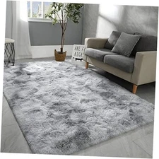  4x6 Large Area Rugs for Living Room, Super 4' x 6' (Rectangular) Light Grey