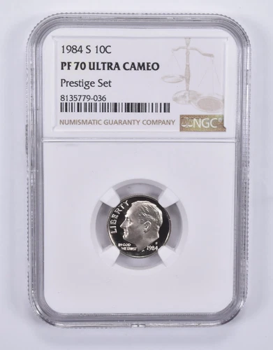 1984-S Roosevelt Dime Prestige Set PF70 UCAM NGC Brown Label *8151