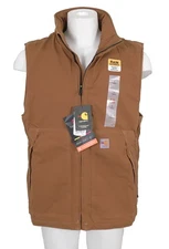 NEW $225 Carhartt Fire-Resistant Quick Duck Vest! Brown Navy  Insulated  103387