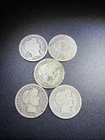 5x USA Silver Barber Dime 1900 1899 1907