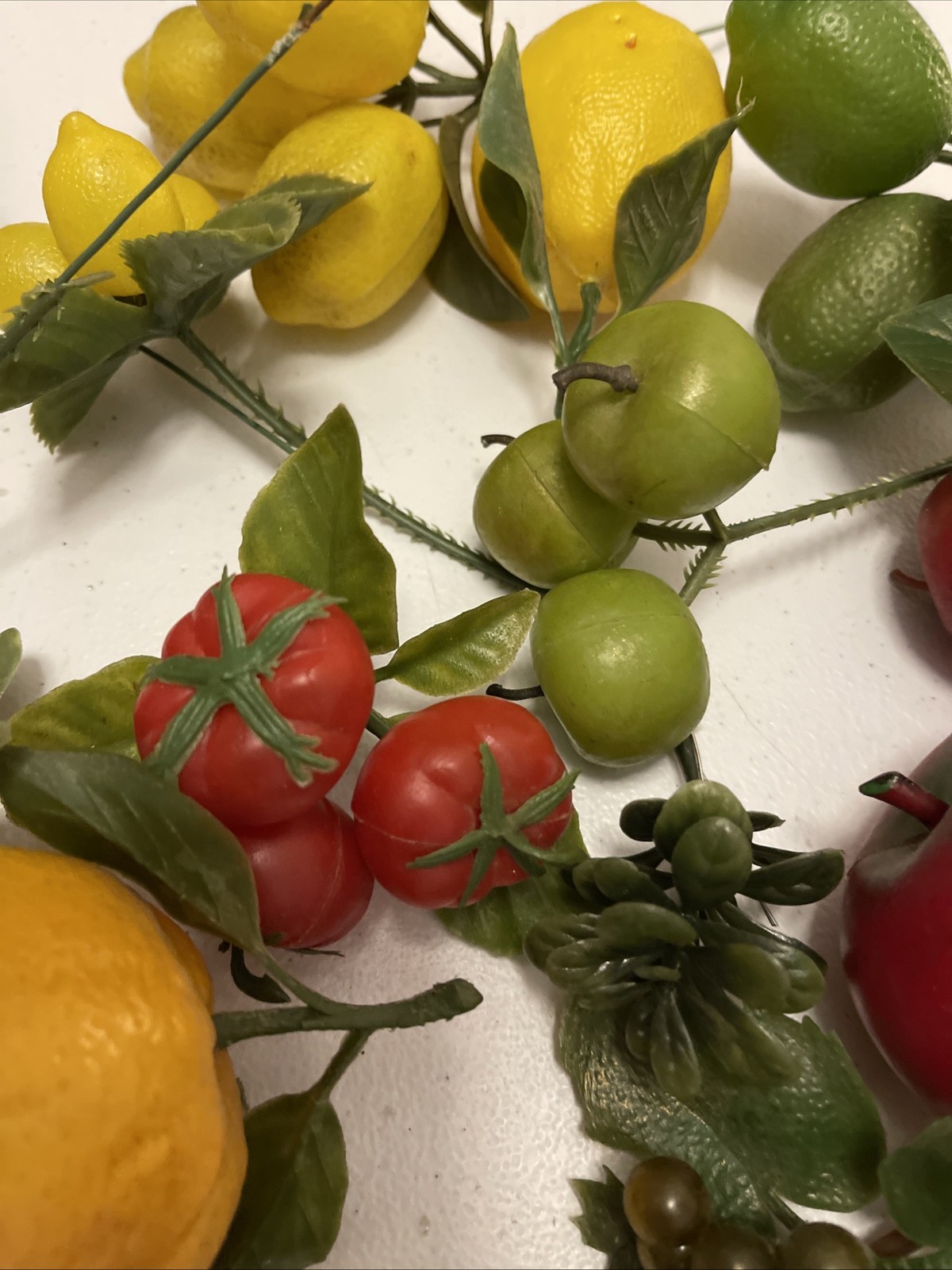 Vtg Lot Fake Fruit Medieval Lifelike Artificial Home Decor Mid Century MCM