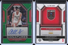 2023 Panini Prizm WNBA Signatures Green #SGASH Allisha Gray Atlanta Dream