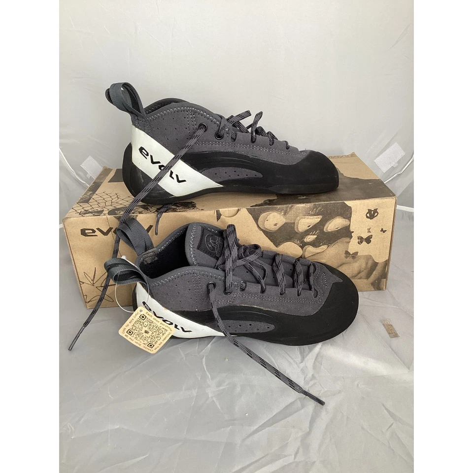 Sapatos de Escalada Unissex Evolv Yosemite Bum LV Cinza/Preto - Tamanho 7M/8W - Novo - Imagem 3 de 4