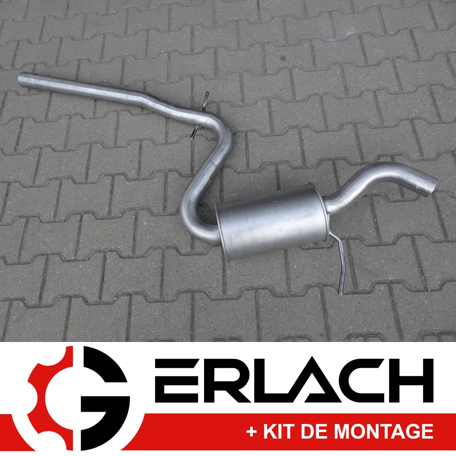 Silencieux intermediaire Skoda Octavia II 9031 en acier pour berline et break