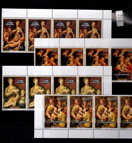 * 4X COOK ISLANDS 1992 - MNH - ART - PAINTING - CHRISTMAS - CHILD