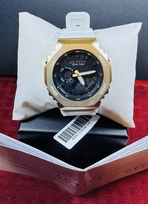ACTIVA  INVICTA  GOLD WATERPROOF DIGITAL SPORT CHRONOGRAPH WATCH /NEW W/PAPERS