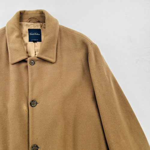 Brooks Brothers Coat Mens XL Camel Wool Cashmere Blend Car Coat Made in USA - Picture 12 of 19