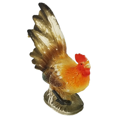 Vintage Rooster Figurine Japan 8'' Ceramic Rustic Farmhouse