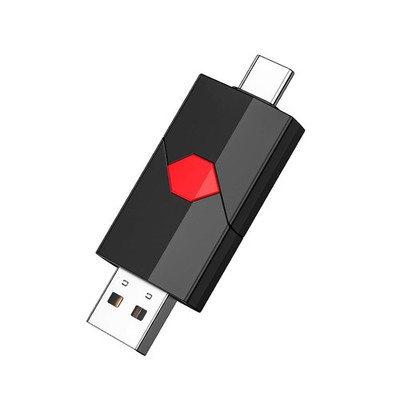 Aiibe 128GB USB C Flash Drive Dual Type C + A Jump 128GB, Red 